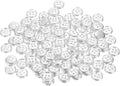 HARFINGTON 100pcs 18L Plastic Sewing Buttons 11.5mm 15/32" 4-Hole Round Replacement Craft Button for Coats Sewing Clothing and DIY, Silver