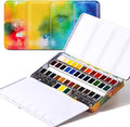 Paul Rubens Watercolor Paint Set, 36 Colors Solid Watercolor Paint, Easy To Blend And Diffuse Watercolor Palette, Portable Travel Watercolor Set
