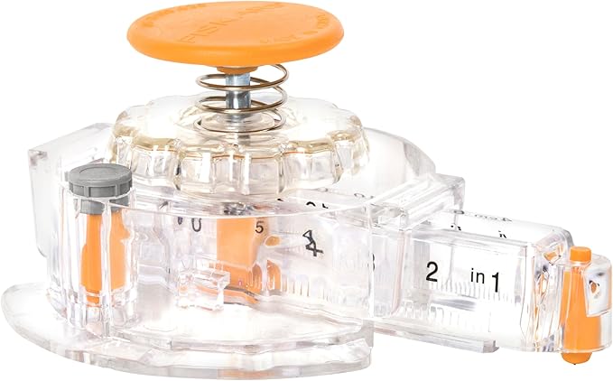 Fiskars Circle Cutter with 3 Replacement Blades - 1" to 8 Cut Length - Arts and Crafts Paper Cutter - Clear/Orange