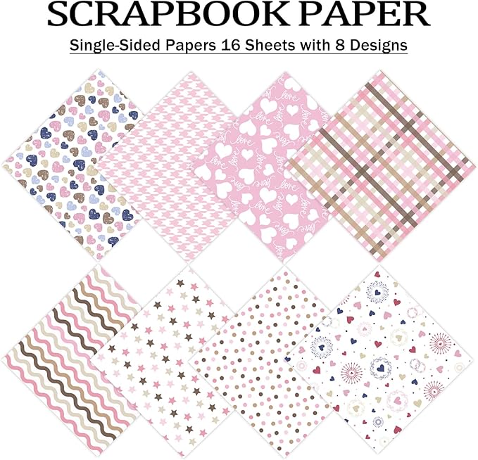 Scrapbook Paper,16 Sheets 4.1x5.8 Inch Painted Dots Style Scrapbook Supplies,Single-Sided Vivid Origami Decoupage Paper for DIY Crafts, Card Making, Art Journaling