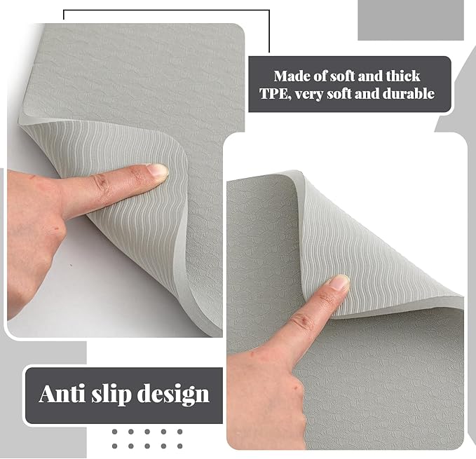3 Pcs Sewing Machine Muffling Mat Pedal Mat Sewing Machine Pad No Slip Rubber Stay in Place Mats for Calms Vibration(Gray,15 x 20 Inch,14 x 9 Inch,14 x 11 Inch)