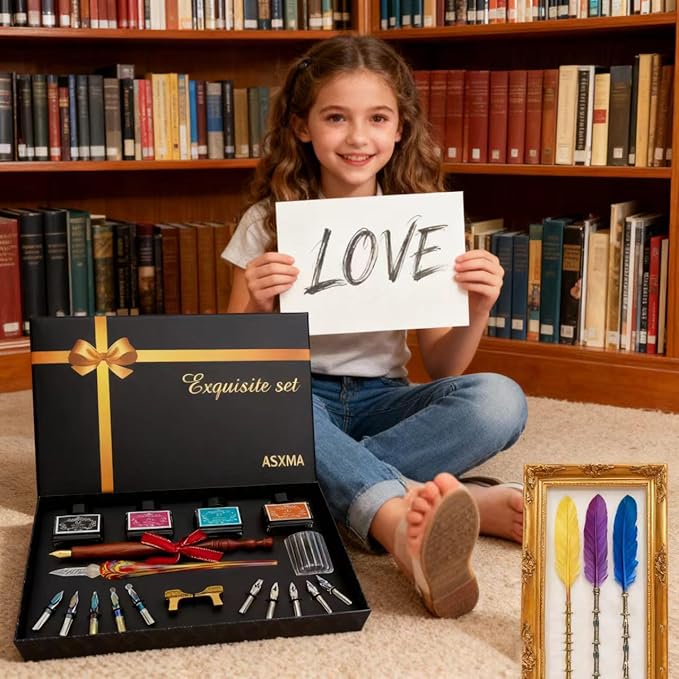 Calligraphy Pens Gift Set - Personalized Caligraphy Pen Kits Calligraphy Set For Beginners&professional.glass dip pen Include Glass And Wooden Dip Pen,Pen Holder,Various Sizes Of Nibs Etc