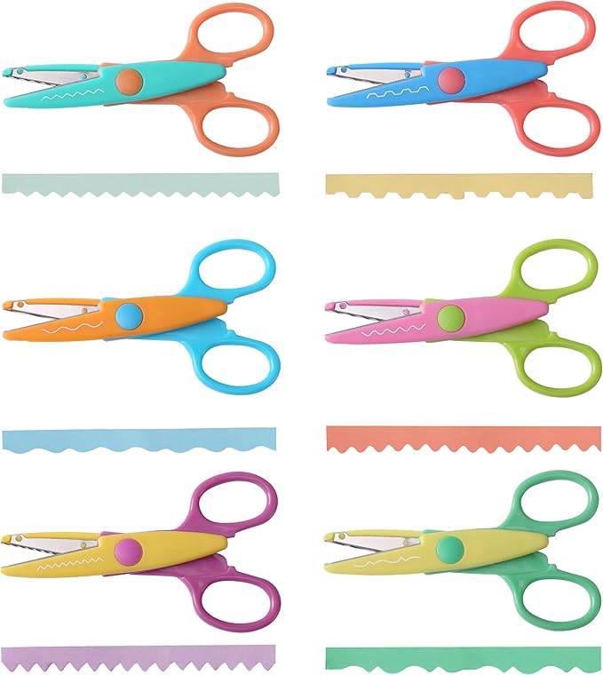 Mr. Pen- Craft Scissors Decorative Edge, 6 Pack, Zig Zag Scissors for Crafting
