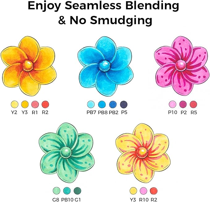 Ohuhu Alcohol Markers Brush Tip: 168-Color Double Tipped Art Marker Set for Artist Adults Coloring Illustrations -Honolulu B -Brush & Fine -Refillable