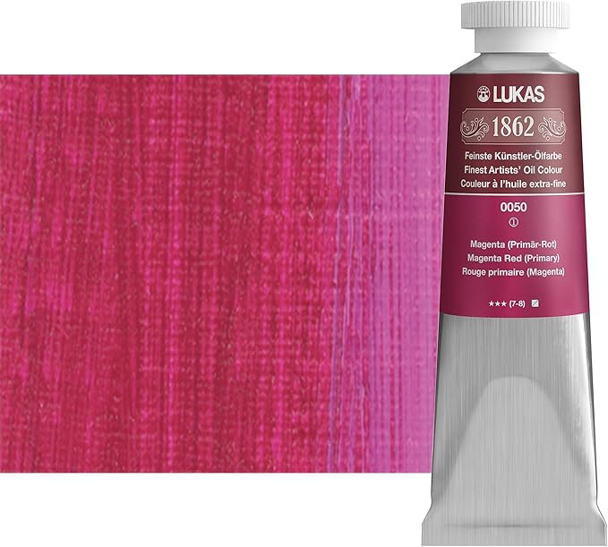 Lukas 1862 Oil 37 ml – Professional Quality Oil Colour Magenta (Primary Red)