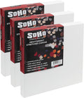 SoHo Urban Artist, 12x12 Heavyweight Stretched Cotton Canvas for Painting - 1.5" Deep- 3 Pack, Triple Primed, 100% Cotton Canvas, Archival, Universal Primed for Oil, Acrylic, Alkyd, Mixed Media