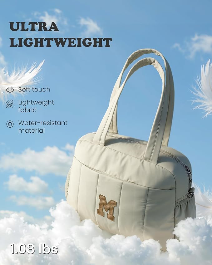 Christmas Gifts for Grandkids-Duffle Bag for Travel, Travel Bags，Teenage Girls Gift Ideas-Initial Overnight Bag with Wet Pocket，Weekender Bags Personalized Gym Tote with Makeup Pouch