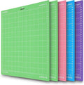 EVISWIY 12x12 Cutting Mats Compitable with Maker 3/Maker Explore Air 2/Air/One Variety 5Pack StandardGrip LightGrip StrongGrip FabricGrip Variety 5Pack Reusable Craft Cricket Mat Accessories