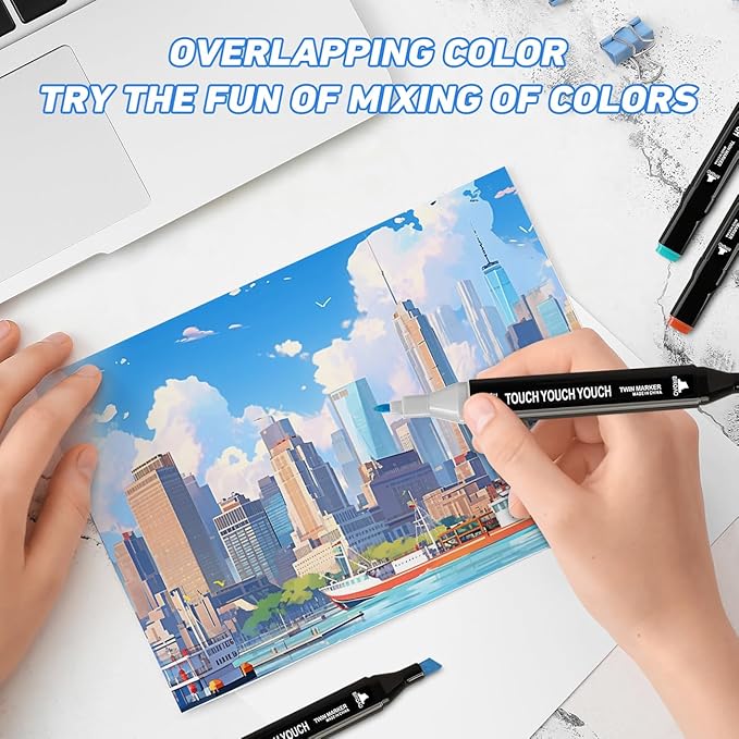 80 Colors Alcohol Markers Art Markers for Kids and Adult Drawing Marker Dual Tip Coloring Painting Perfect for Boys Girls Students Gift