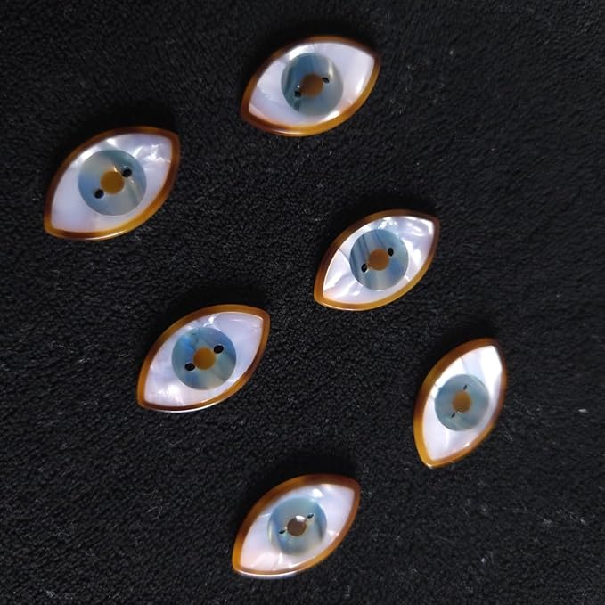 Novelty Eye Shaped Buttons for Crafts,Acetate Button for Clothes,Buttons for Sewing,Button Bulk,Pack of 6