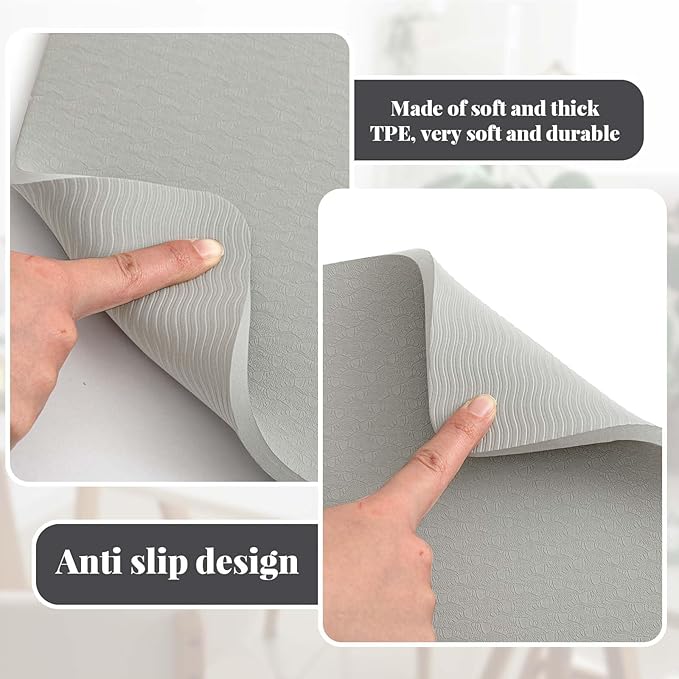 2 Pcs Sewing Machine Muffling Mat Pedal Sewing Mat Reduce Vibrations Noise No Slip Machine Accessories for Quilting(15'' X 20'' and 9'' X 14'',Gray)