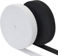 3/4 Inch 11yard/roll x 2Rolls Yard Elastic Bands for Sewing,Craft (Black and White)