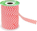 Mandala Crafts 1 Inch Single Fold Bias Tape for Sewing, Quilting, Piping, Hemming, Blanket & Quilt Binding – 40 Yards Candy Cane Fabric Seam Binding Tape