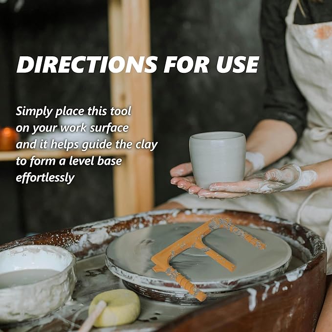 UPTTHOW Plastic Pottery Ball Opener Tool for Ceramics, Ergonomic Pottery Base Bottom Guide for Perfect Artisan Creations