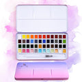 MeiLiang Watercolor Paint Set, 36 Standard Colors and 12 Glittery Colors in Exquisite Carrying Box with Metal Ring and Watercolor Brush, Perfect as Art Gift, Suitable for Beginners, Professionals