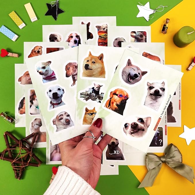 BulbaCraft Funny Dog Meme Stickers, Dog Gifts, Gifts for Women & Men
