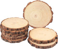 8 PCS 8-9 Inch Natural Wood Slices, Unfinished Pine Wood Circles with Barks for Coasters, DIY Crafts, Christmas Rustic Wedding Ornaments and Centerpieces,by GNIEMCKIN.