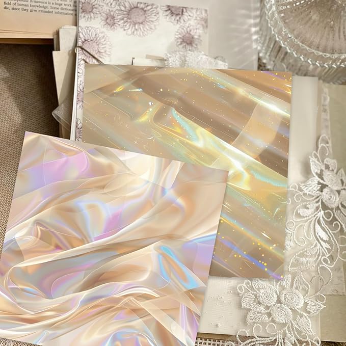 Scrapbook Paper,16 Sheets 5.8x5.8 Inch Dazzling Lights Style Scrapbook Supplies,Single-Sided Vibrant Origami Decoupage Paper for Diy Crafts, Card Making, Art Journaling