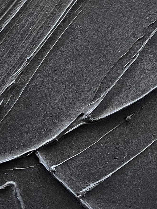 Art 36x24 inch Hand-Painted Black Texture Oil Painting Modern Abstract Art Home Wall Decoration Painting