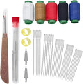 Giasy_Fortune 41PCS Big Eye Steel Sewing Tool Set, Needle and Thread Kit, Portable Hand Sewing Set, Punch Needle Kit Repair Tools, Christmas Gifts for Grandma Beginner Traveler DIY Craft Enthusiasts