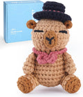 CrochetBox Crochet Kit for Beginners Adults - Capybara Starters Crochet Kit, Beginners Crocheting Kitting for Adults Teen, Craft Gifts with Crochets Yarns, Hook, Step-by-Step Video, Instruction