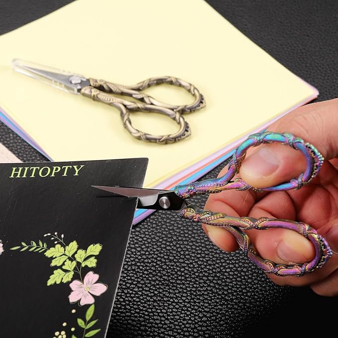 Small Sewing Scissors Sharp Tip Little Scissor with Cover for Embroidery Needlework Threading Knitting Craft DIY Tool Rainbow
