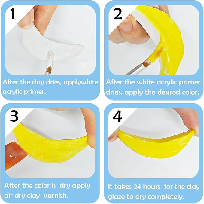 500ml Air Dry Clay Glaze, Air Dry Clay Varnish Can Not Only Used to Prevent Clay Cracking, Scratches, and Wear, Polymer Clay Glaze Can Also Having a Matte Glaze Effect (Matte)
