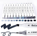 12Pcs Alcohol Markers Pure Color Series,Chisel & Fine Dual Tip Art Solid Color Markers Set for Adults Beginner Drawing Sketching Illustration (Cold Gray)