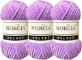 Soft Velvet Yarn Chenille Yarn for Crocheting Super Bulky 3X100g (3X74.3 yds) Baby Blanket Yarn for Knitting Amigurumi Yarn for Crochet Weaving Craft (Lavender, 3 Skeins)