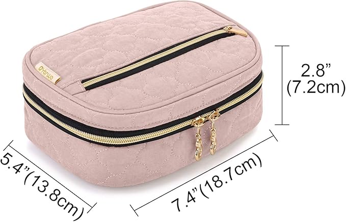 Yarwo Crochet Hook Case, Travel Organizer Bag for Crochet Hooks, Aluminum Crochet Hooks, and Crochet supplies, Dusty Rose (Bag Only)