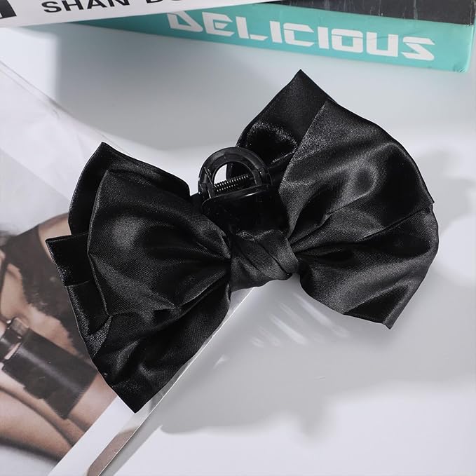 Double Face Satin Ribbon 2 inch X 25 Yards Polyester Black Ribbon for Gift Wrapping Very Suitable for Weddings Party Hair Bow Invitation Decorations and More