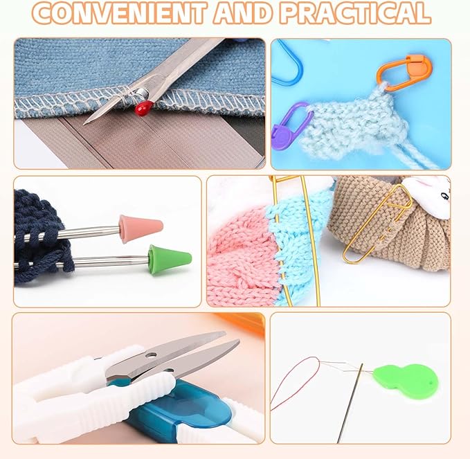 HATINXIA Crochet Hooks, 85pcs Crochet Hook Set with Storage Case, Yarn Crochet Kit for Beginners, Ergonomic Crochect Needles DIY Knitting Accessories Tools for Experienced Crochet Lovers, C3 Grey
