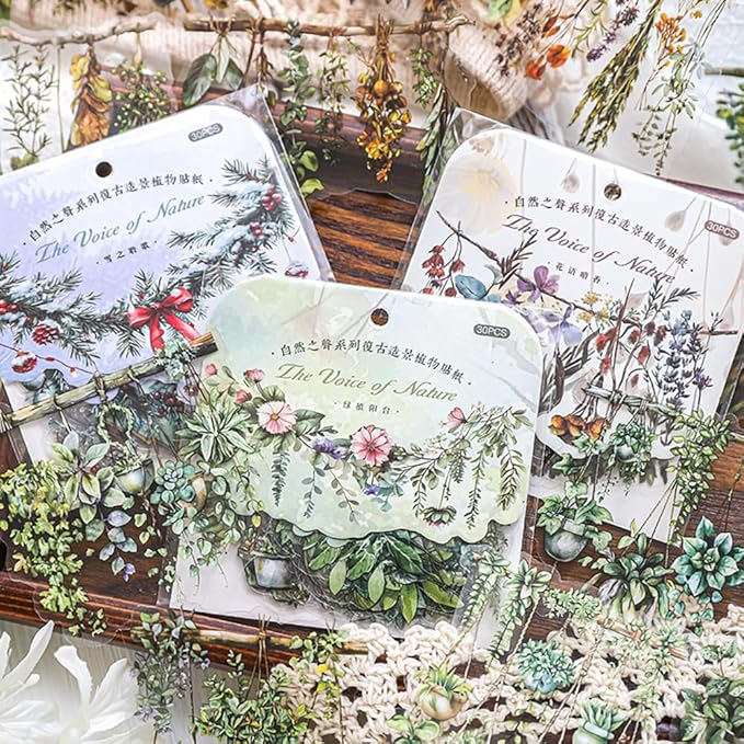 180pcs Colorful Floral Stickers Wildflower Plant Aesthetic Sticker Scrapbook Journaling Supplies, PET Transparent Vintage Stickers, DIY Crafts Decorative Decals for Journaling Photocard Gift Wrapping