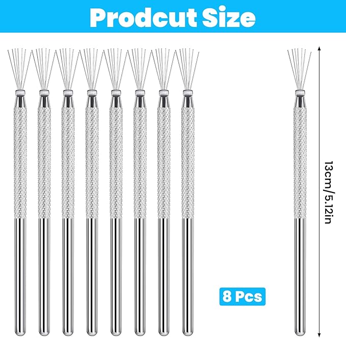 8Pcs Clay Scoring Tools Sculpting Ceramics Needle Tools for Clay Pottery Wire Feather Texture Tool for Ceramic Polymer Pottery Texturing Modeling