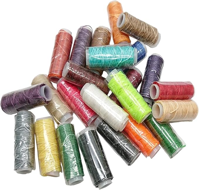 72 Colors Waxed Thread, Leather Sewing, Hand Stitching Thread for Hand Sewing Leather and Bookbinding, 13Yards Per Color