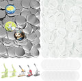 KUNTAERY 100 Sets 3 Inch Button Maker Supplies, 75mm Round Badge Parts with Metal Covers, Plastic Pin Backs, Clear Film & Blank Paper, Perfect for Button Maker Machine & Badge Press