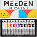 MEEDEN Oil Paint Set - 12 x 22ml (0.74 oz) Color Oil Paints for Adults Students Beginners- Rich Pigment Art Paints for Canvas Painting