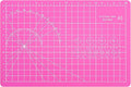 A5 Cutting Mat, Self Healing Sewing Mat, Craft Mat Double Sided 3-Ply Craft Cutting Board for Sewing Crafts Leather Fabric Scrapbooking Project Art Supplies, 8.6“ x 5.9”, Pink