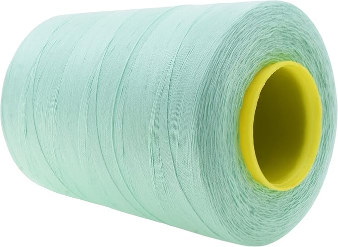 Mandala Crafts 4 Pack of Serger Threads Cones Spools - 20S/2 24000 Yards Polyester Mint Threads for Sergers Machine and Overlock Quilting Sewing Machine
