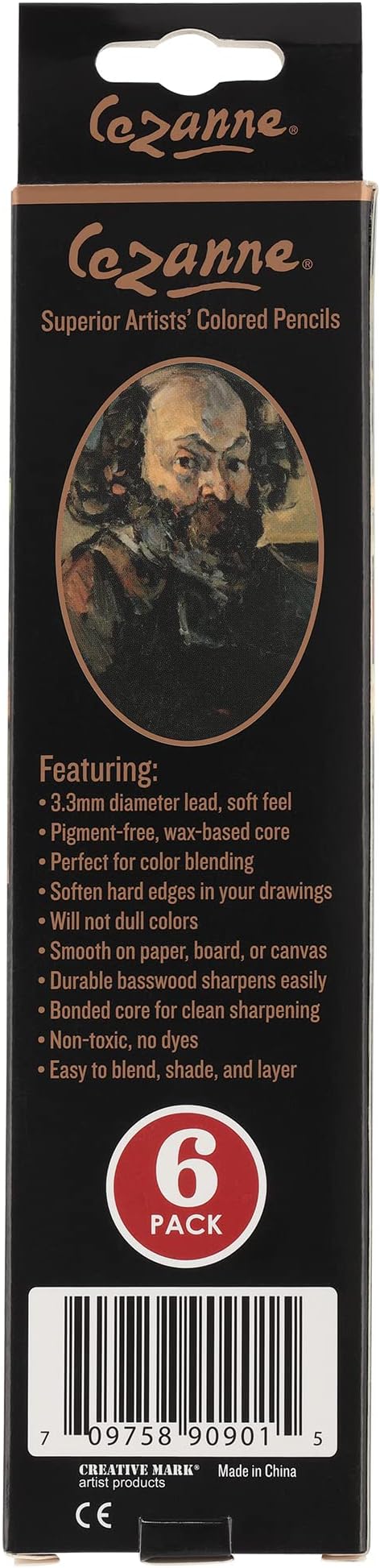Creative Mark Cezanne Premium Colorless Blender Pencil 6 Pack - Highly-Pigmented Drawing Pencils - Coloring Pencils for Drawing, Blending, Coloring, and More
