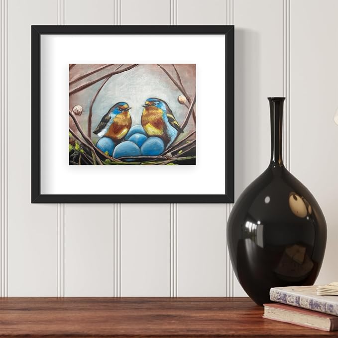 DIY Art Painting Kit for Adults – Learn to Paint Nesting Birds with Video Tutorials – 9 Pieces Acrylic Paint Set for Adults –Perfect Christmas Crafts & Holiday Gifts for Art Lovers