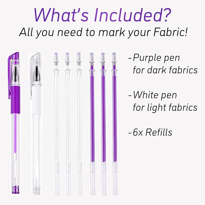 Lange & König Heat Erasable Fabric Marking Pens for Sewing - Sewing supplies quilting supplies sewing accessories sewing gifts quilting gifts embroidery supplies