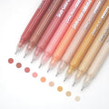 Gel Pens with Fine Point 0.6mm, 9 Colors Drawing Pencils for Adult Coloring Books Smooth Writing Pen Set for Journaling(Colorful Skin)