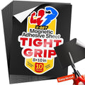 Strong Self-Stick Adhesive Magnetic Sheets 10 Pcs (8"x10"/20x25cm) – Customizable Magnetic Paper for Photo, Magnet Stickers, Labels, Crafts; for Fridge, Lockers, Whiteboards, Office, Projects