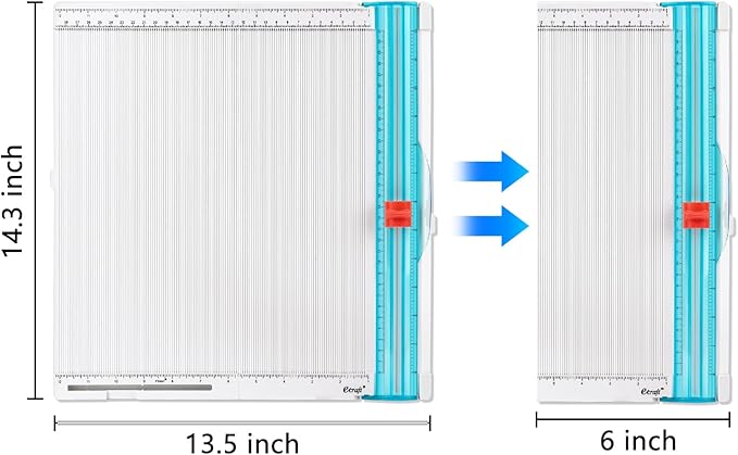 Ecraft 12 x 12inch Paper Trimmer Cutter Score Board, Scoring Tool with Paper Folding, for Making Scrapbooking, Cards, Envelope, Coupons and Photo
