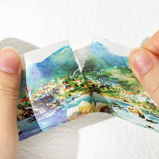 Alideco 6pcs Decorative Adhesive Tapes Vintage Mountain Landscape Washi Tape Great for Bullet Journal Supplies, Arts, Scrapbook, DIY Crafts, Planners (lindongjiangzhi)