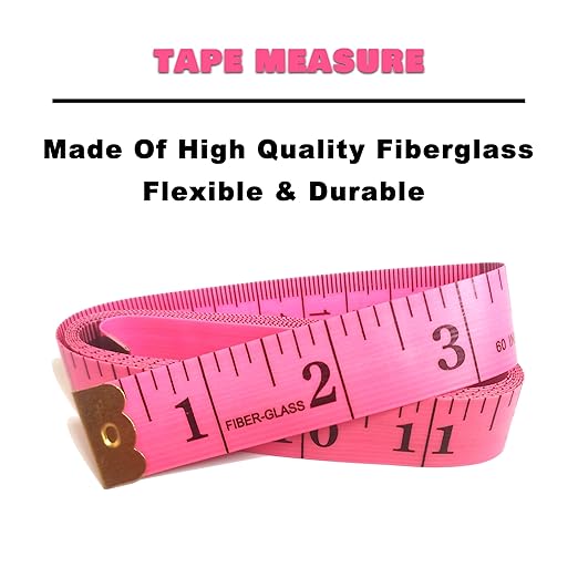 3 Pack Tape Measure Body Measuring Tape, Soft Fabric Measuring Tape for Sewing Cloth Measurement, 60 Inch Double Scale Tailor Ruler for Weight Loss (Red)