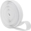 Mandala Crafts 1 Inch Elastic Silicone Gripper Tape for Clothing - 10 Yds Dotted Non Slip Elastic Band for Sewing - White Silicone Flat Fabric Stretchy Ribbon Straps