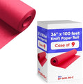 36" x 1200" (100 ft) Red Kraft Paper (Case of 9 Rolls), 45 lbs Thickness, Kraft Paper for School, Art Colored Paper, Gift Wrapping Paper, Packing Paper for Moving