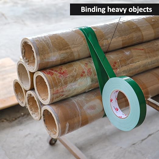 BOMEI PACK Green Duct Tape,1 inch x 60 Yards,Heavy Duty Waterproof Duct Tape,No Residue,Tear by Hand,9 Mil Industrial Grade StrongTape for Repair,Crafts & Home Improvement (Green)